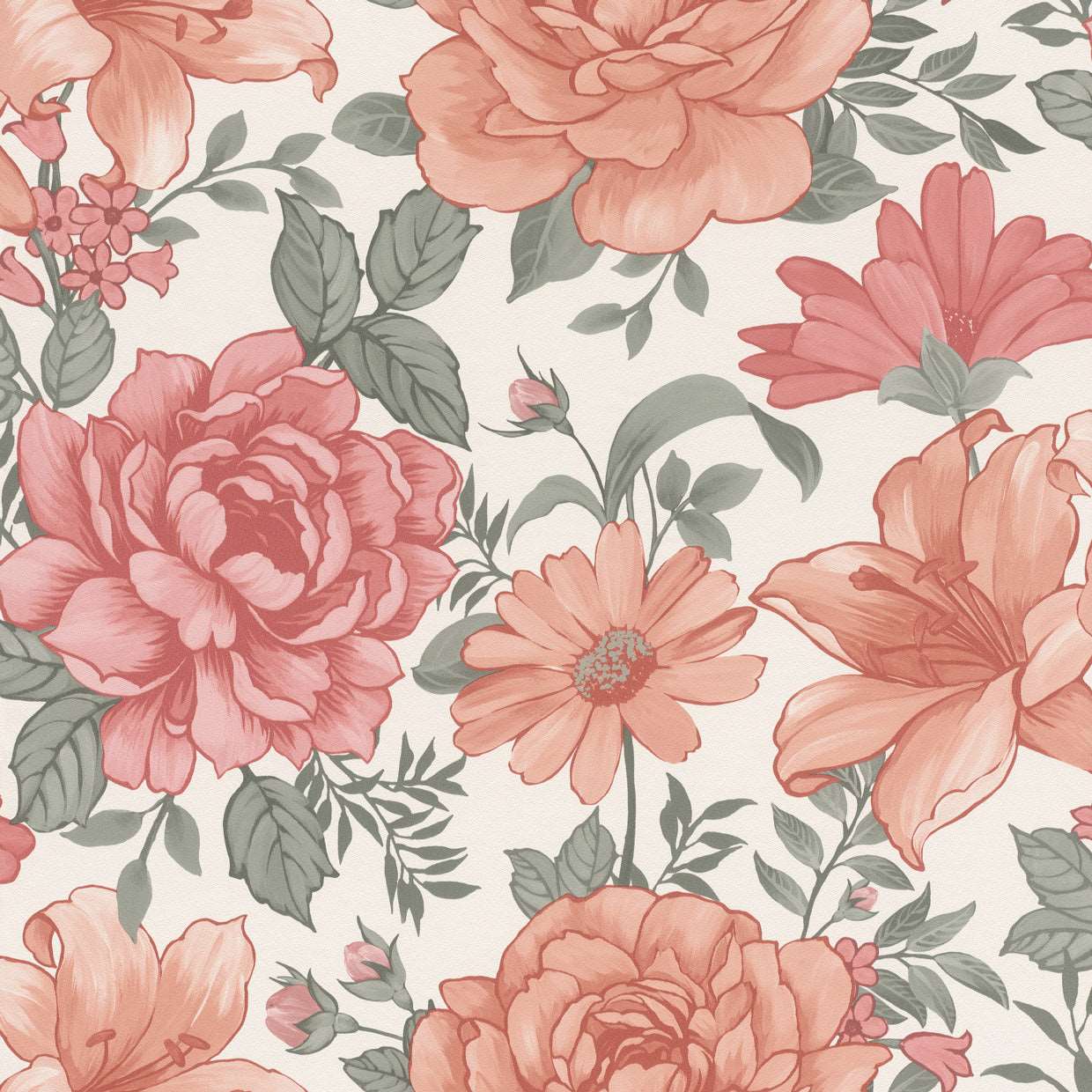 papel pintado flores