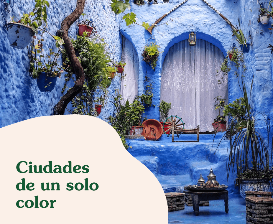 4 Ciudades pintadas de un solo color