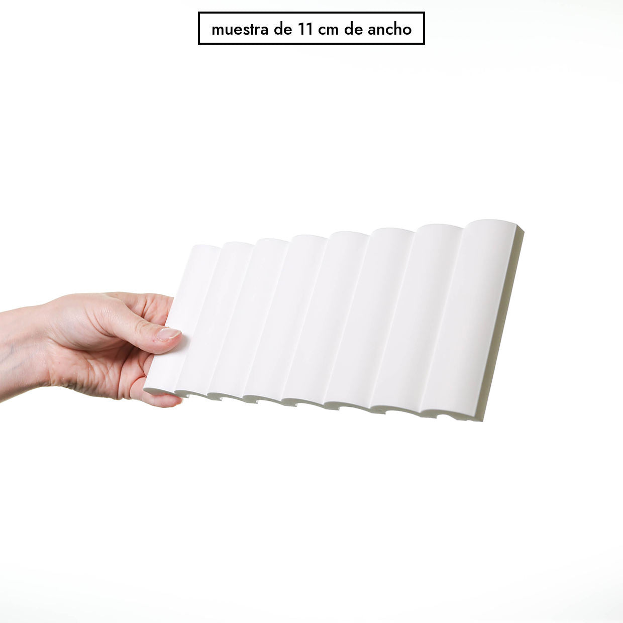 Muestra de 11 cm de ancho del panel colina