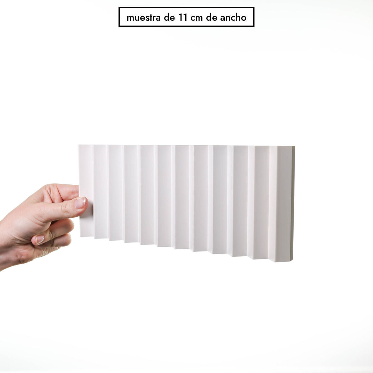 Muestra de 11 cm de ancho del panel zigzag