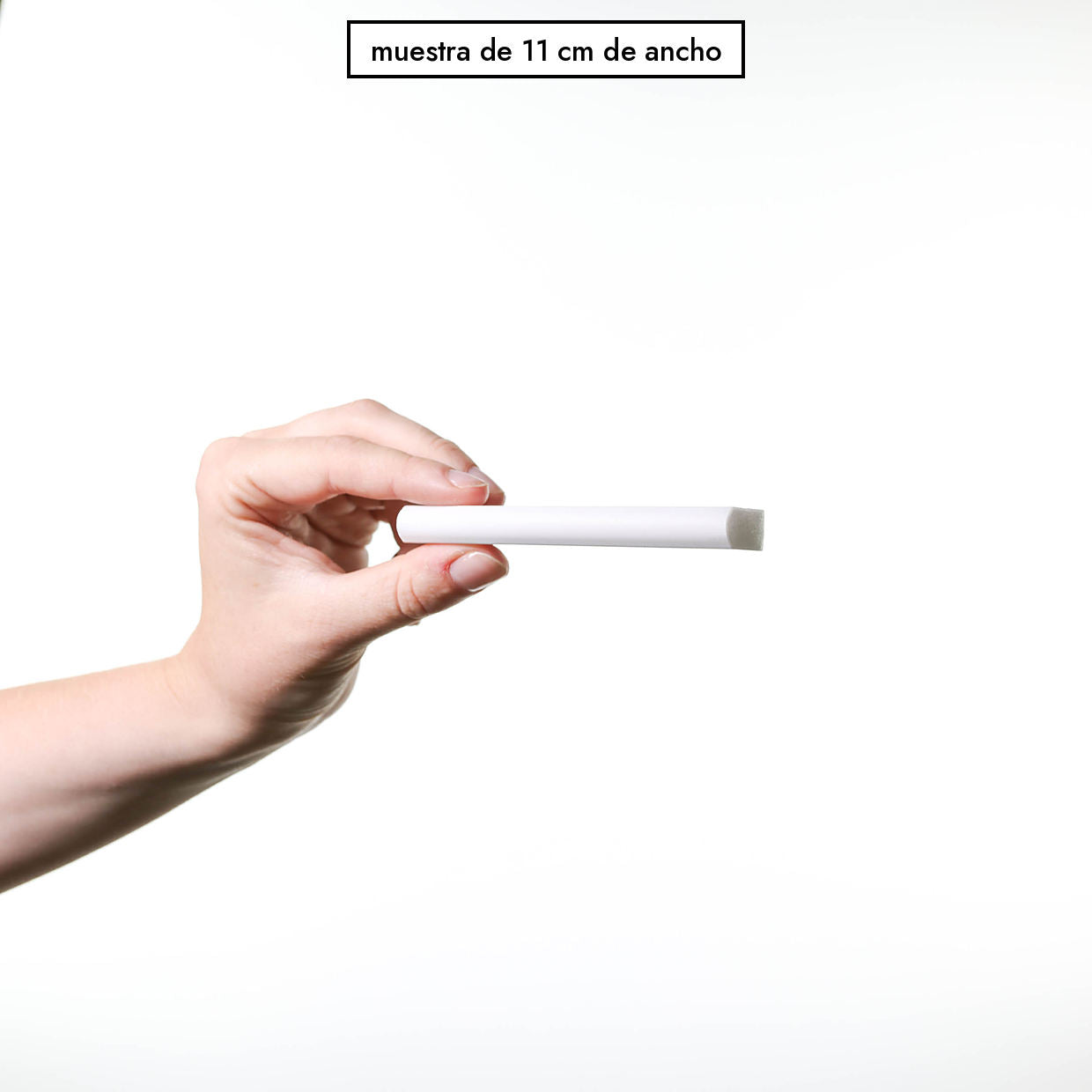 Muestra de 11 cm de ancho del perfil cinta