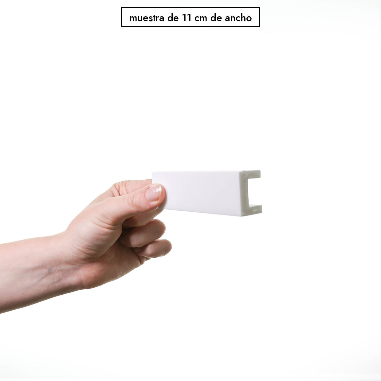 Muestra de 11 cm de ancho del perfil superU
