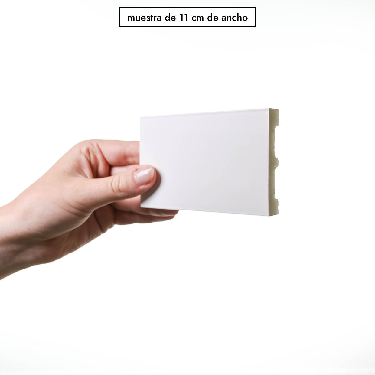 Muestra de 11 cm de ancho del zócalo multi L