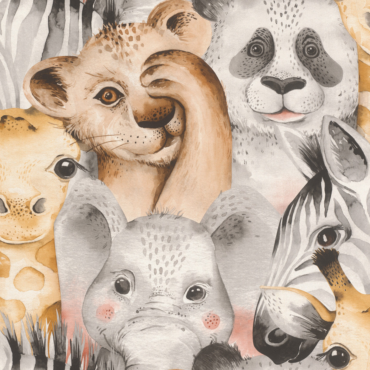 Papel pintado infantil de animales Serengueti - Garlanda